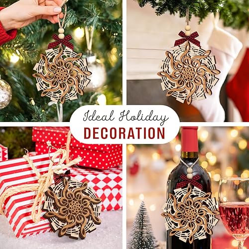 Miniatura 5 de Adorno de Navidad con notas musicales 2025  Regalos musicales para hombres y mujeres, ideas de regalo musical de vacaciones para amantes,