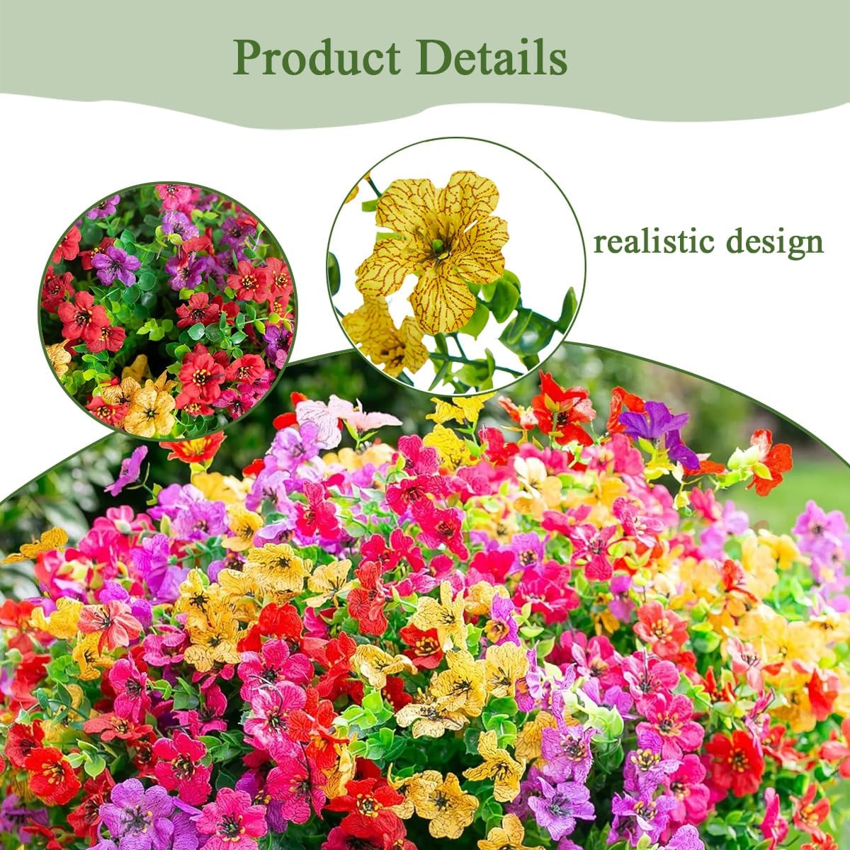 Cemetery Flowers for Grave with Vases, 2pcs Artificial Flowers Cemetery Decorations for Grave, Faux Bouquet Graveyard Memorial Flowers for Cemetery Decoration, Silk Funeral Floral Arrangements Flower