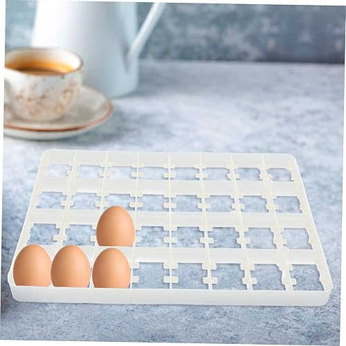 Miniatura 6 de Uonlytech Bandeja de almacenamiento de huevos de transporte gruesa apilable de plástico para transporte de larga distancia, contenedor protector y