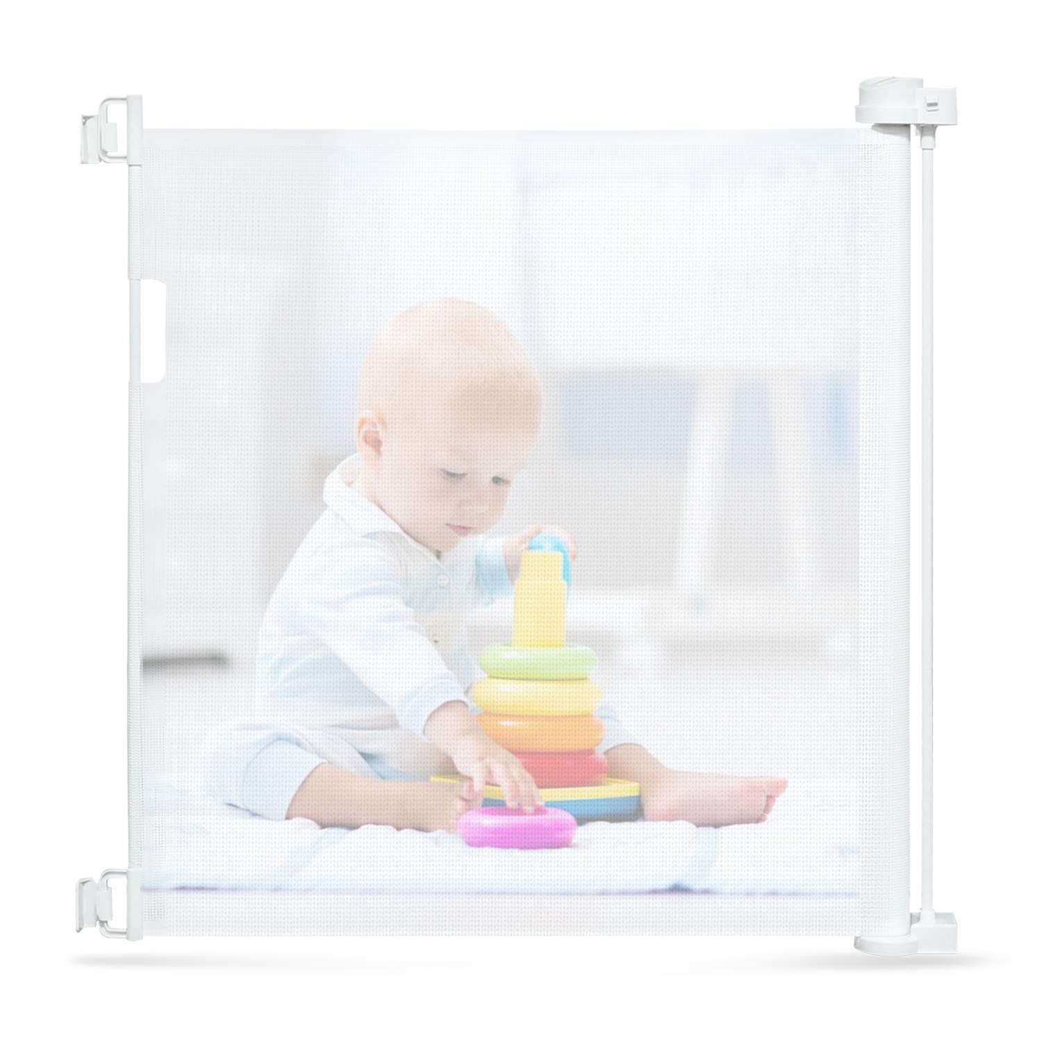 Buy Babepai Retractable Baby Gate Extra Wide Child Gate Safety Mesh