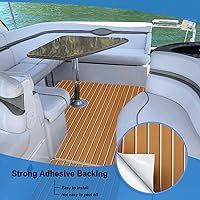 Vista 23 de HZshark Piso de lancha de espuma EVA autoadhesiva de 6mm antideslizante, alfombra marina de teca para lancha, almohadilla de cubierta de espuma