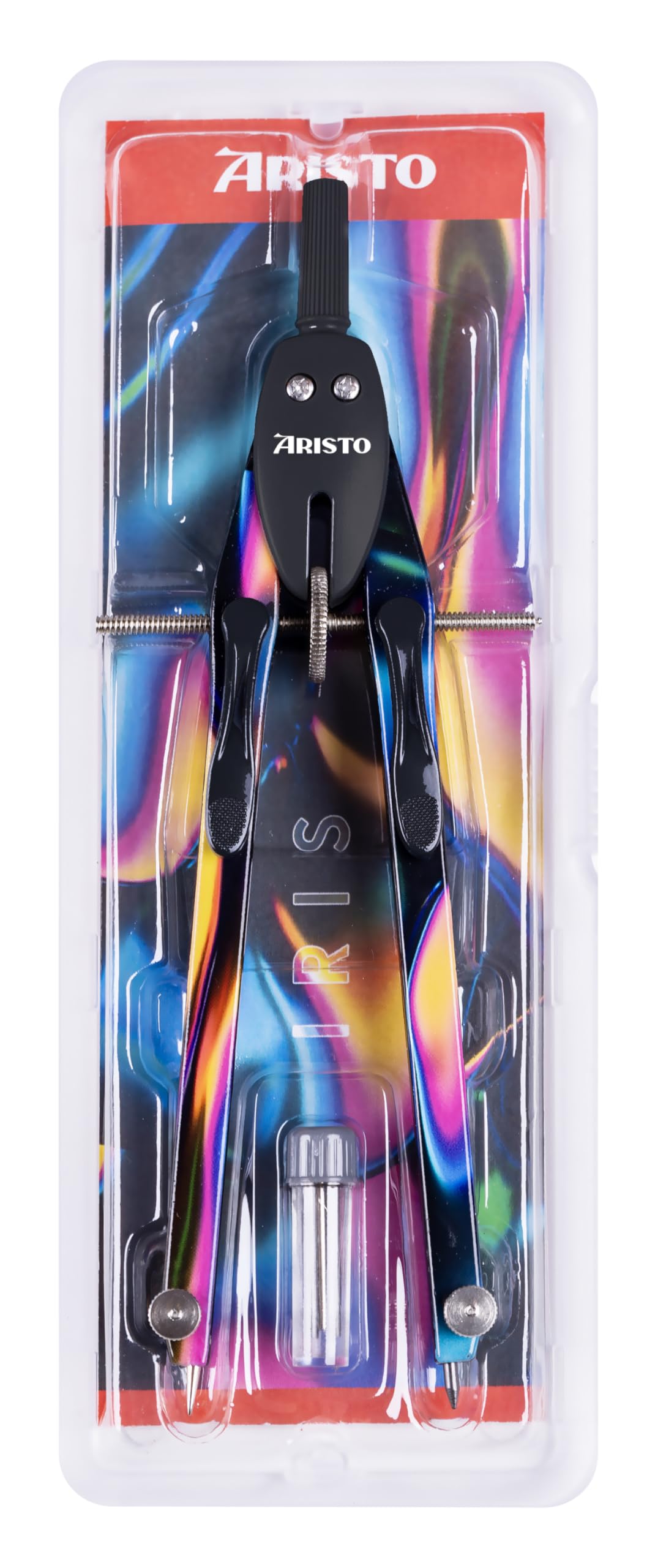 Aristo AR552815-24 BTS cyrkiel z nieregulowanymi kółkami (koła do 340 mm średnicy, odlew cynkowy, 2 wkłady zapasowe i igła zapasowa), dark iris