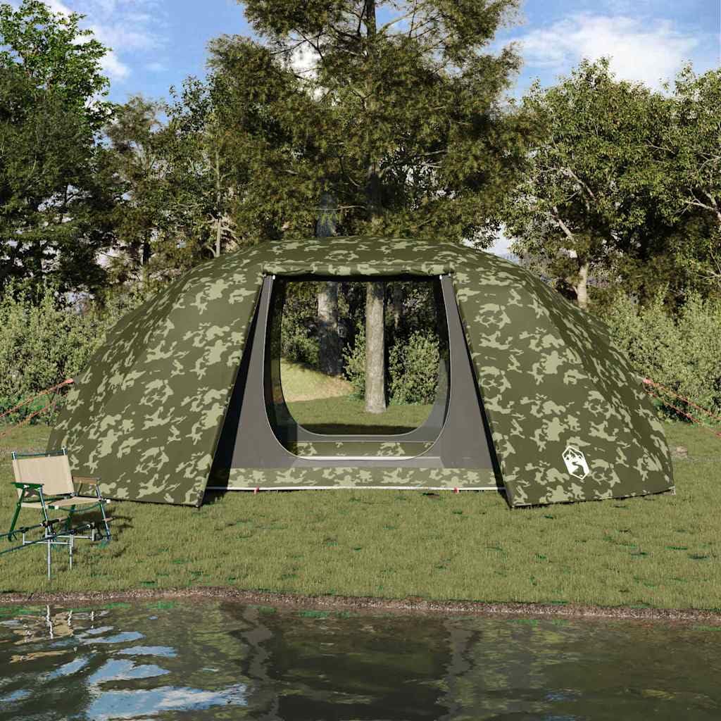 Tenda da Pesca 5 Persone Verde Oliva Impermeabile
