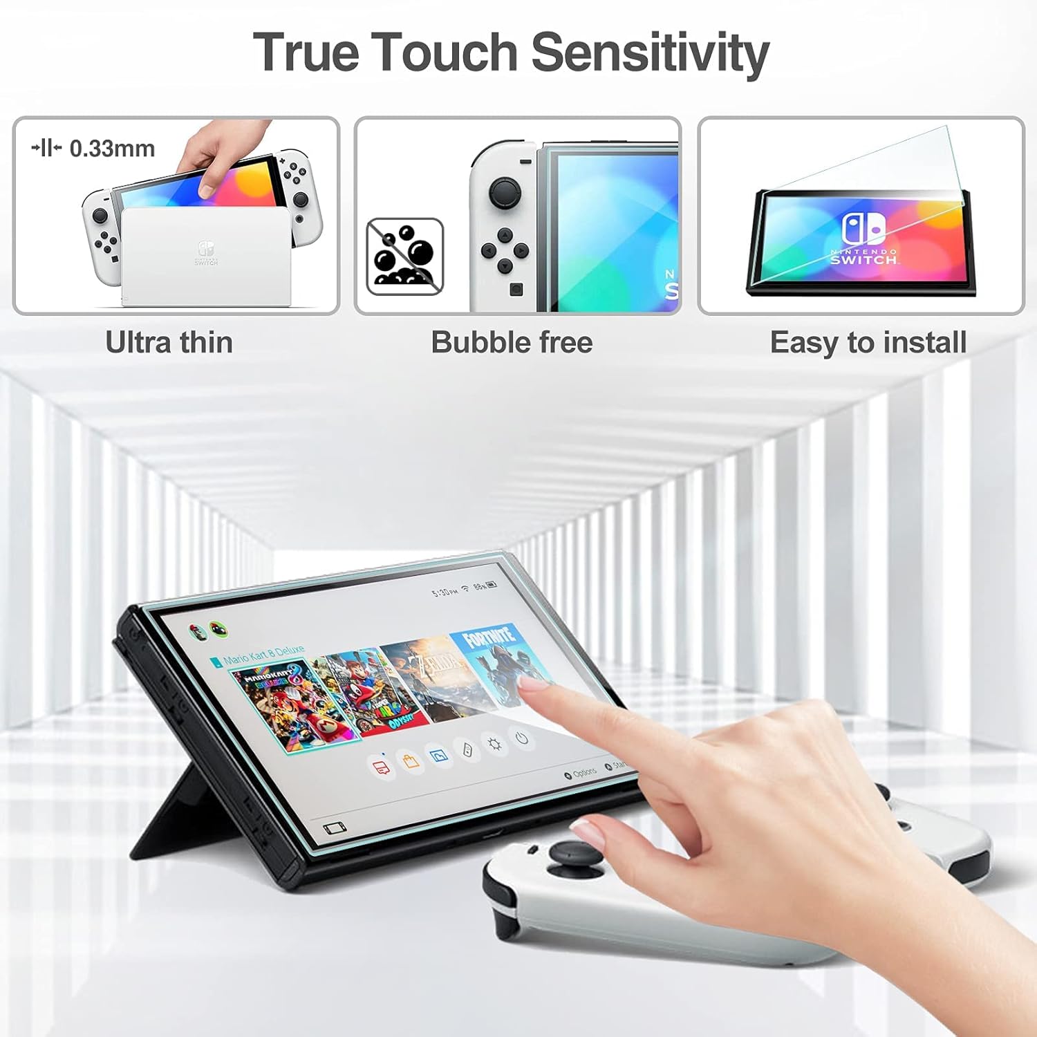 ProCase 3-Pack Screen Protector for Nintendo Switch OLED 2021 with Carrying Case