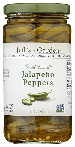 Jeff's Naturals Pimientos de jalapeño domados en rodajas, 12 oz