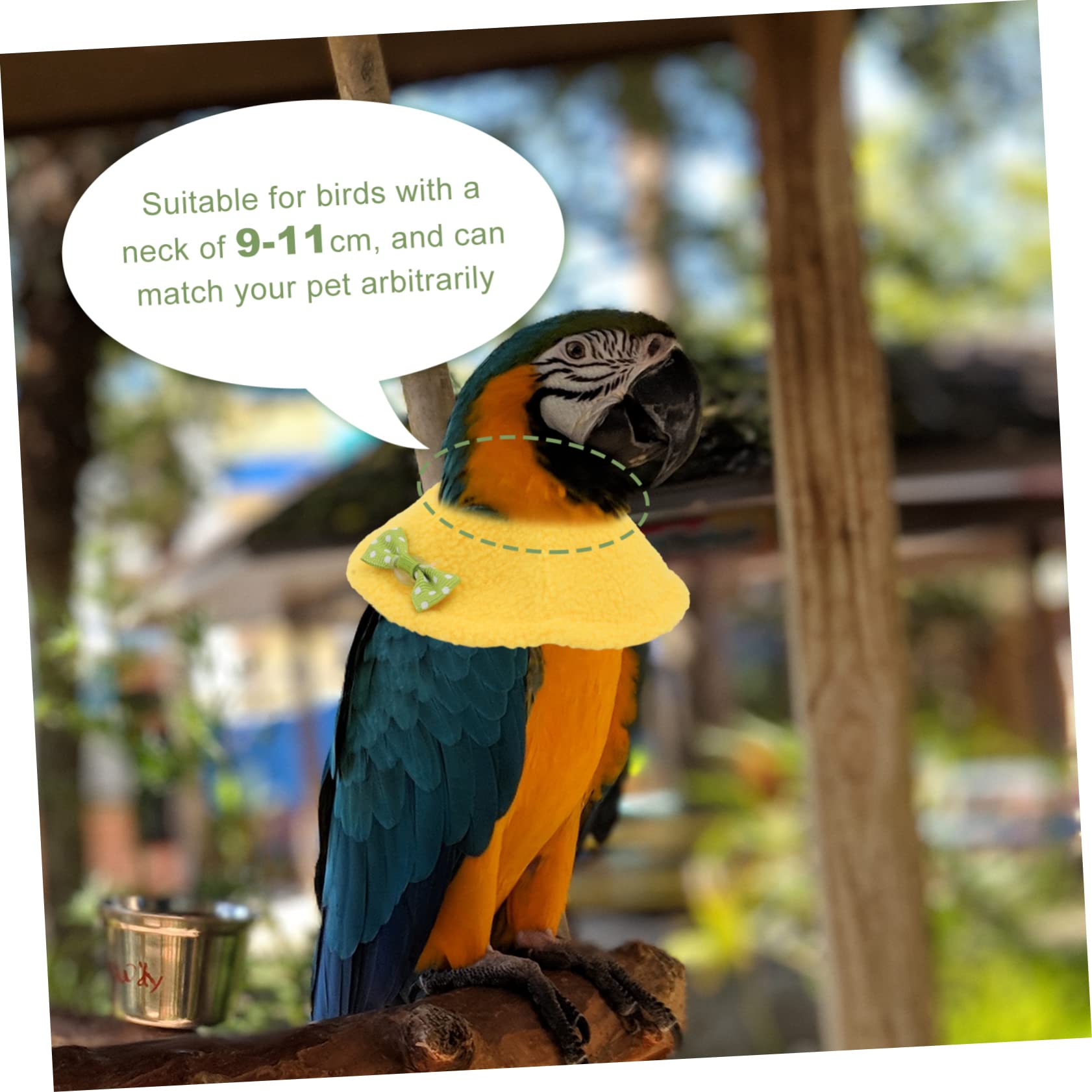 ibasenice Cockatiel Necklace Parrot Accessory 2pcs Pet Bird Collar -Biting -Lick Features Random Color