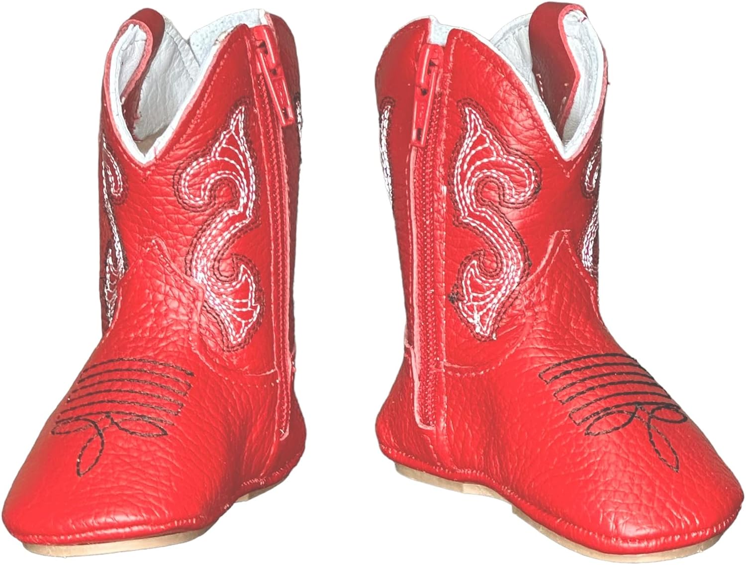 King USA Texas Real Leather Western Boots - Cowboy Bootie for Baby Infant Toddler Boys Girls Newborn