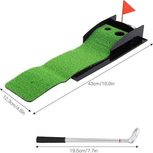 Miniatura 7 de Mini Putting Green, de escritorio verde resistente y duradero para interiores para practicar en interiores para entusiastas