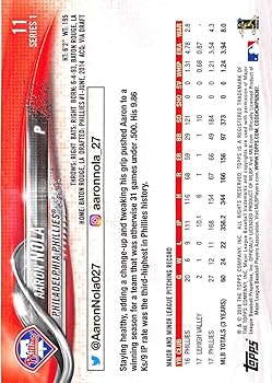 TOPPS MLBカード TRIBUTE AARON NOLA PHILADELPHIA PHILLIES 01/10 #SOA-AN 送料無料 中古 IT1 Aaron Nola 2023 Topps Series 1 All Aces Insert AA-16