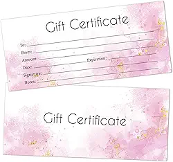 25 vales de presente em branco cartões de presente em aquarela roxa para negócios, salão, spa, massagem, restaurantes, vouchers personalizados de cliente para aniversário, cartão de trabalho -06