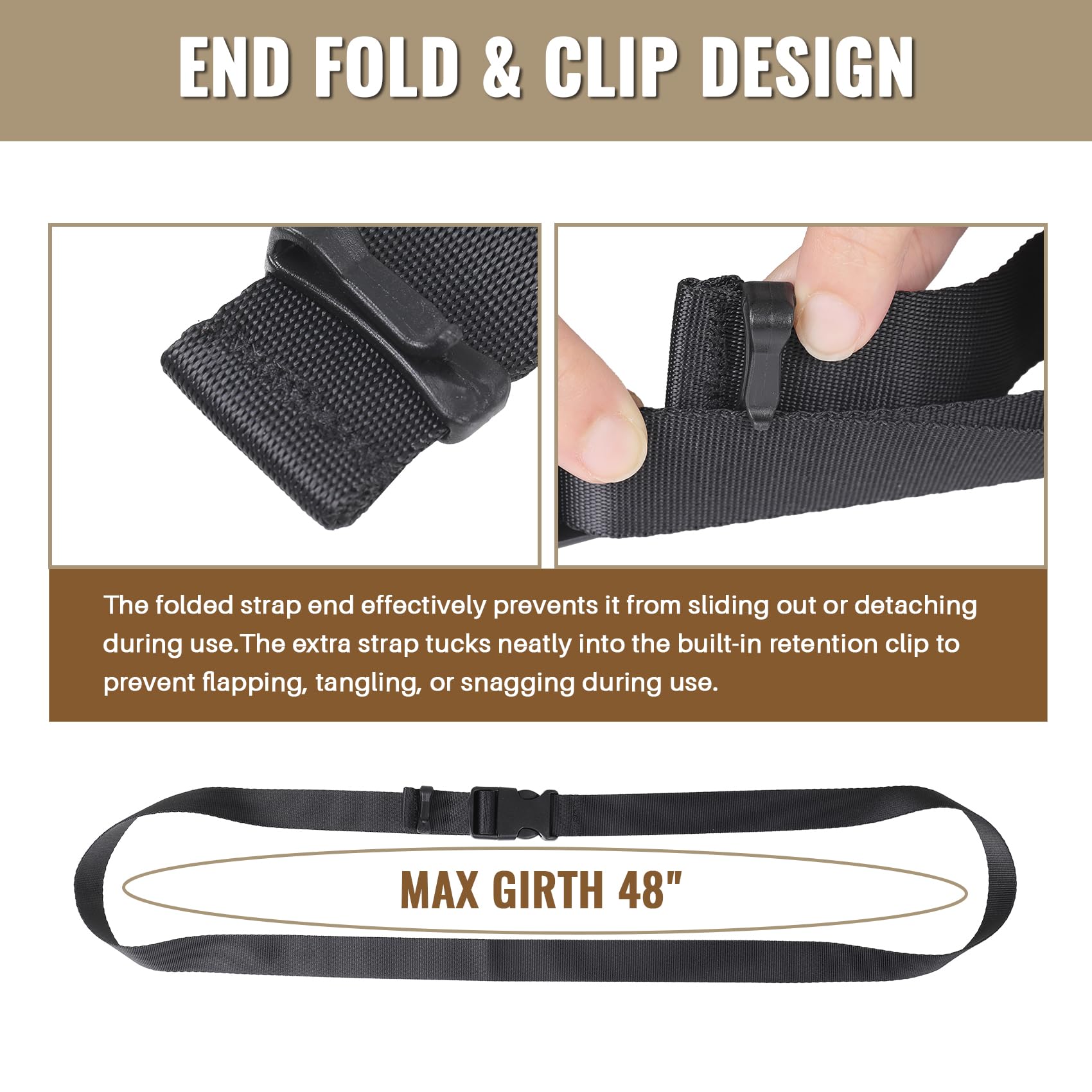 0.75”x48” Utility Straps with Buckle Quick Release Buckle St -3