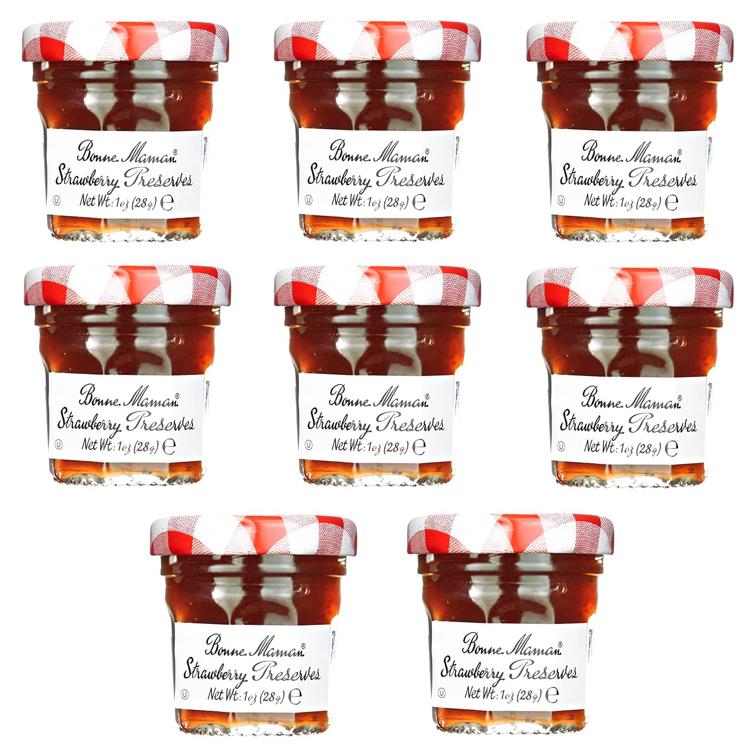 Gift Box of 8 Bonne Maman Mini 1 oz. Jars (8 Strawberry)