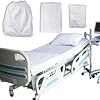 JuGeoZhi 3pcs Hospital Bed Sheet Set - 1 Fitted Bed Sheet, 1 Flat Bed Sheet, 1 Pillow Case, for Home, Hospital, Hotel, 35 x 79 x 11 Inch