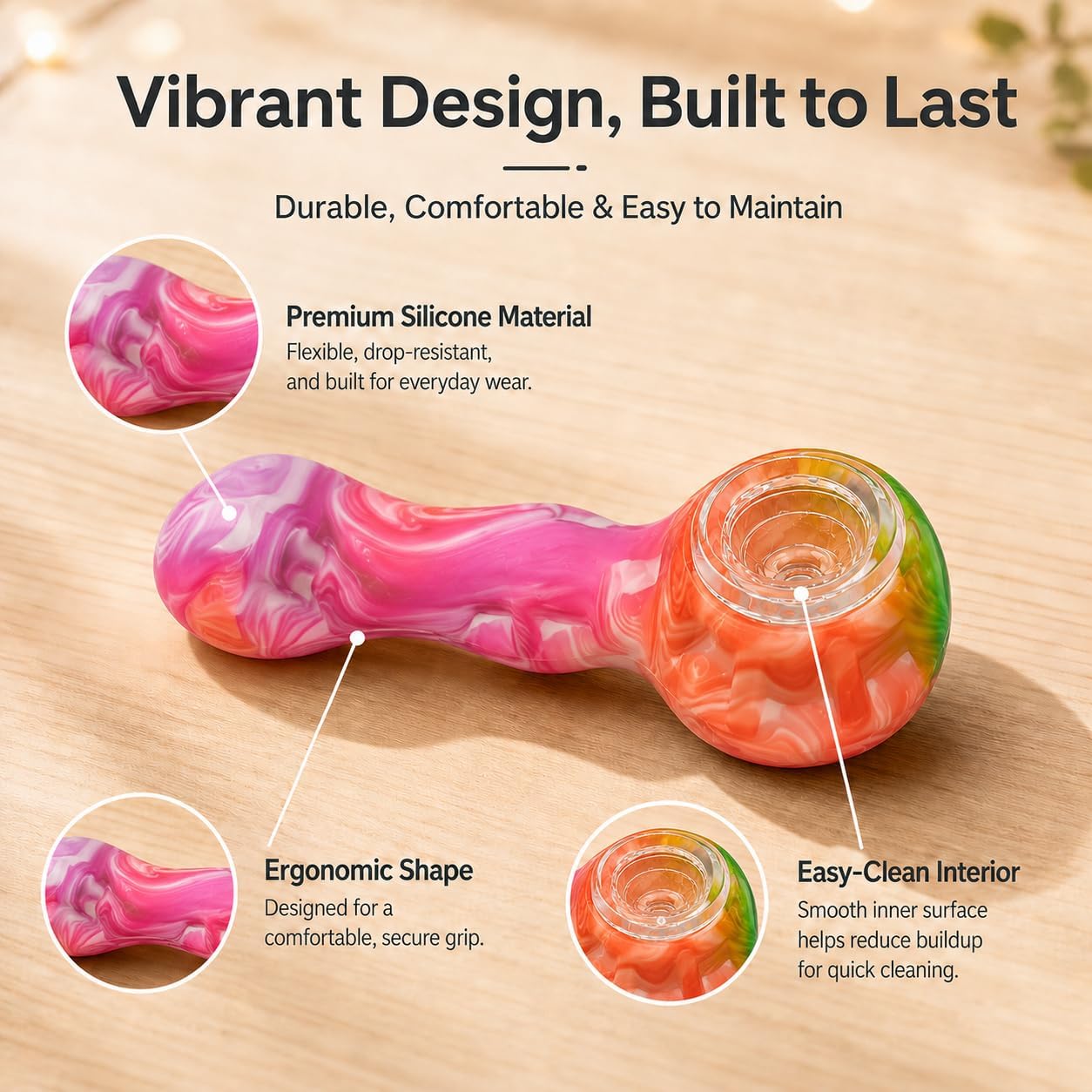 Tobacco Pipe Set Easy To Clean - Cleaning Tools Included Stand Pipe, Suitable For Beginners, Decorative Style Pipe（C-3）