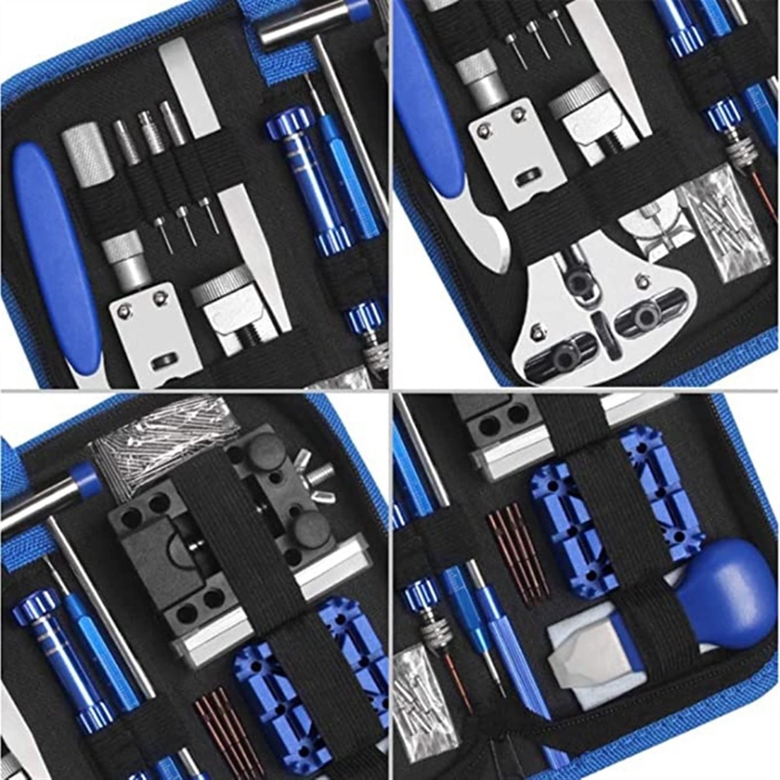 Uhrenwerkzeug Uhrenreparaturwerkzeug Uhrenbatteriewechsel Ersatz Uhrenbodenöffner Reparaturset Federhebel Werkzeugkastenöffner-Set Uhrenreparaturwerkzeuge