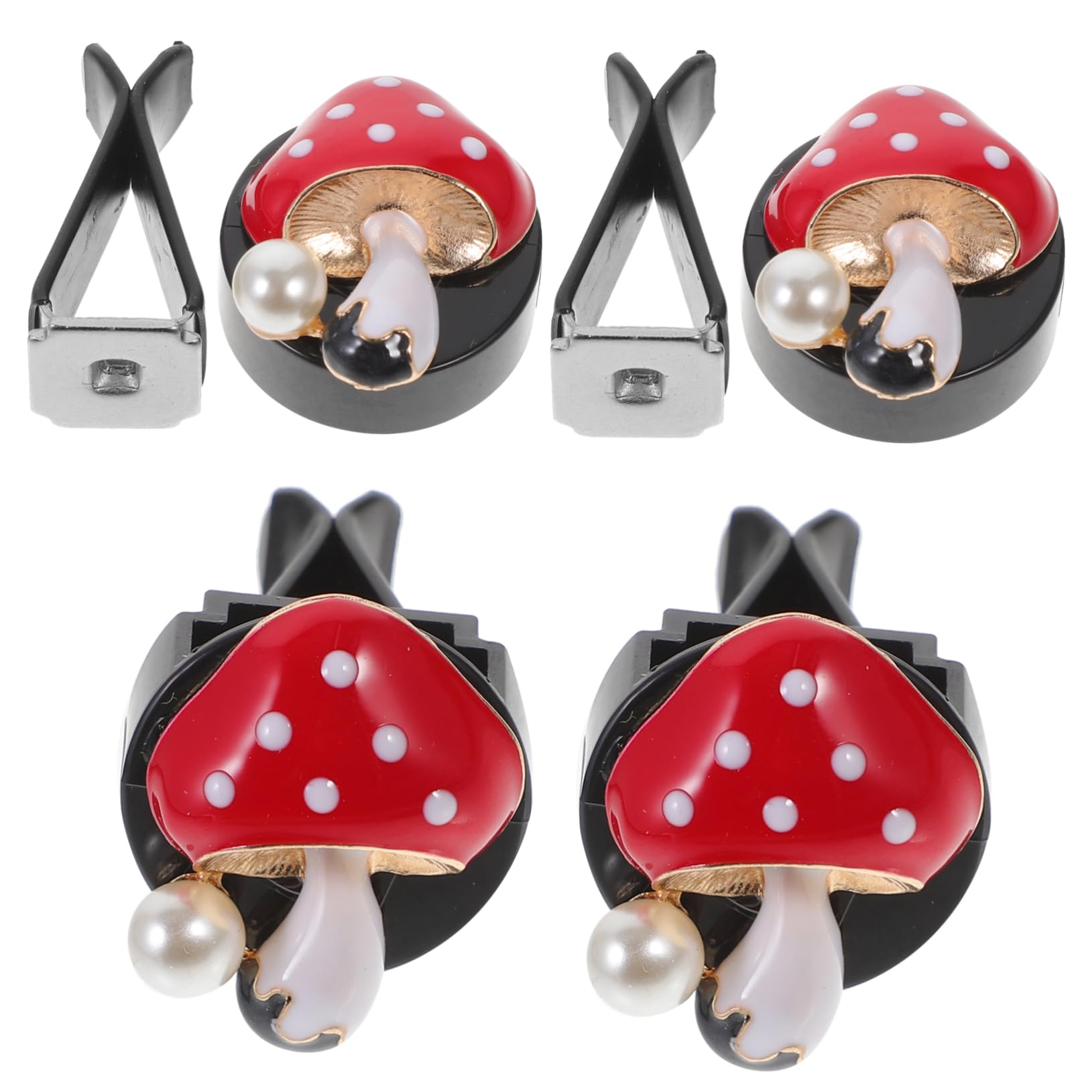 Didiseaon 5 Set Clip Decorativa per Bocchette Auto Fungo Profumatori per Auto con Clip per Diffusione Aroma Facile da Installare Design Elegante E Resistente 4 Pezzi*5