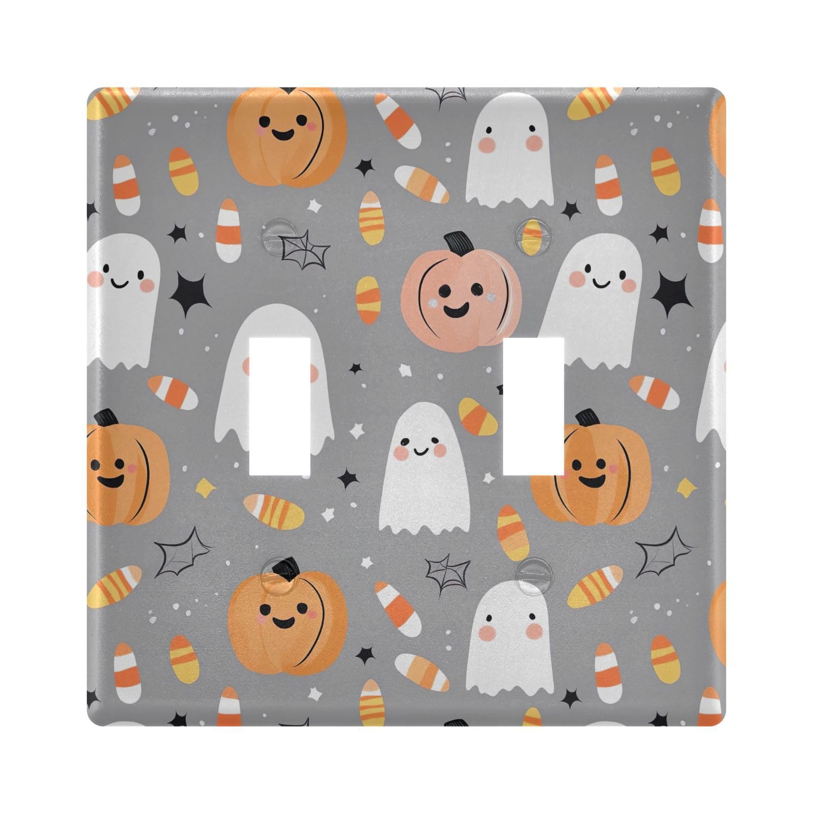 UMIRIKO Halloween Pumpkin Ghosts Light Switch Cover Plate Covers Decorative Double Toggle Home Decor 202b7074