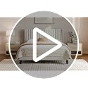 Yaheetech Queen Bed Frame with Headboard, Ivory Channel-Tufted Platform image 7