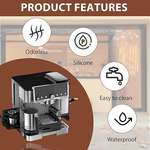 Miniatura 3 de Alfombrilla superior para máquina de café espresso Ninja Luxe ES601, silicona impermeable antideslizante, protector de superficie, accesorios para