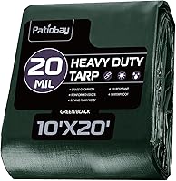 Vista 10 de Lona 6x8 pies, 10 mil lonas impermeables resistentes con ojales cada 23.6", lona de plástico gruesa, resistente a los rayos UV y al desgarro