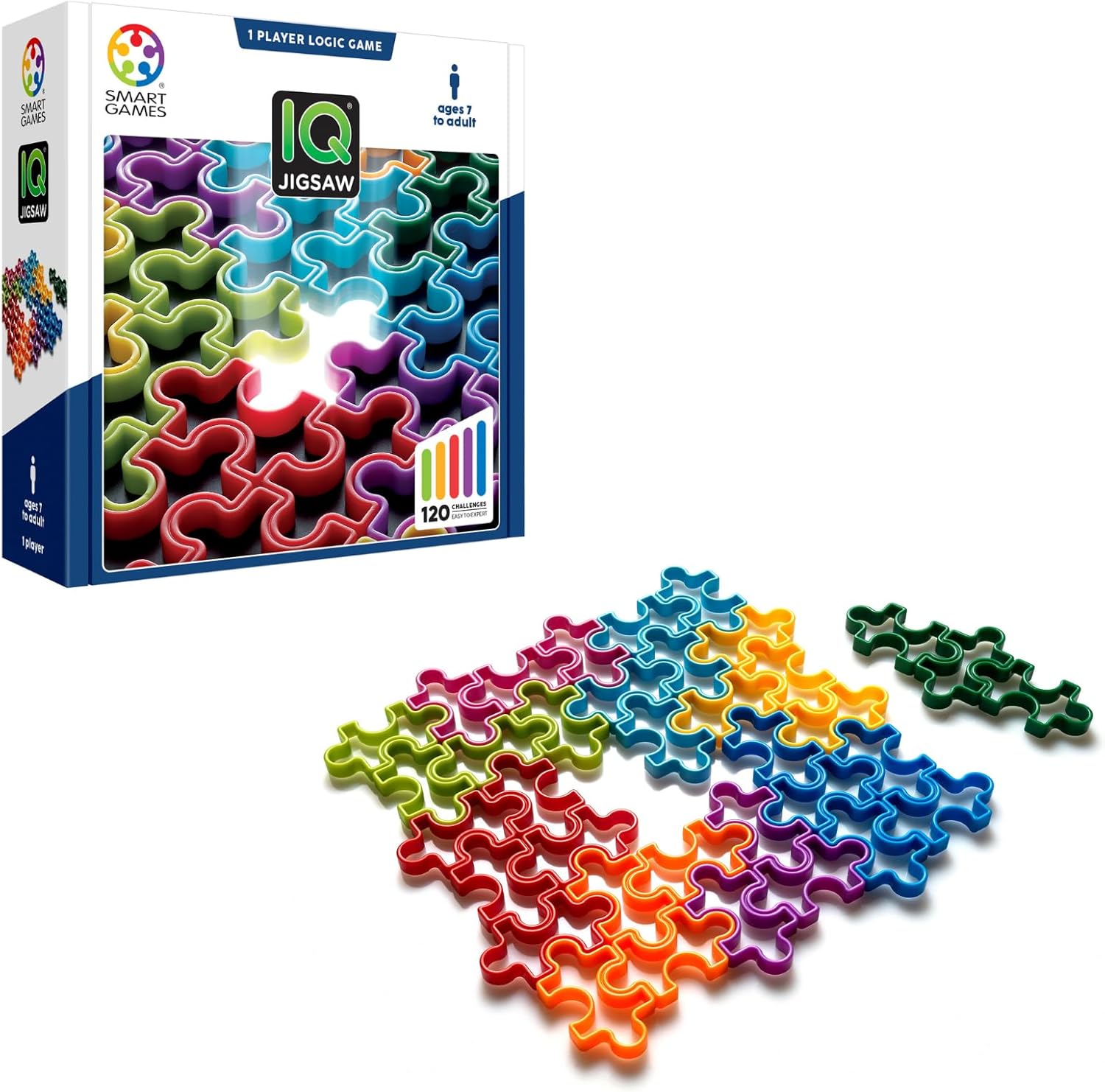 SmartGames IQ Jigsaw 120 Challenges for Ages 7 - Adult