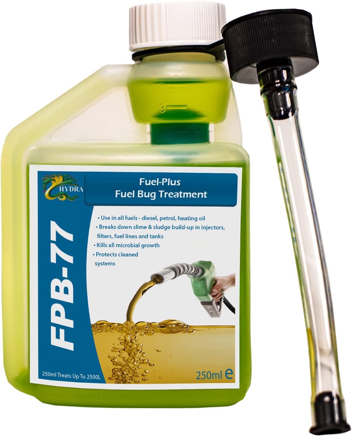 HYDRA FPB77 FuelPlus Multibiocide, fuel system cleaner, 250ml treats