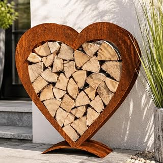 Terma Rost Herz Kaminholzregal Höhe 60 cm Made in Germany tolle deko für aussen