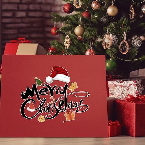 Miniatura 5 de 30 hojas de papel de cartulina de 8 12 x 11 pulgadas para manualidades e invitaciones (rojo verde navideño)