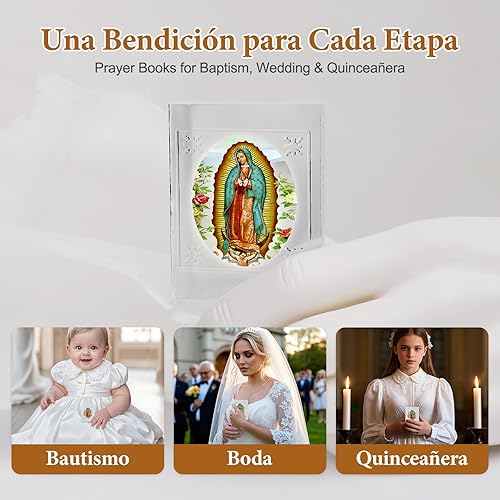 Miniatura 5 de Rotel 12 libros de oración a granel para bautismo, boda, quinceañeras, recuerdos de fiesta, recuerdos para boda bautizo, 15 años, quinceañeras en