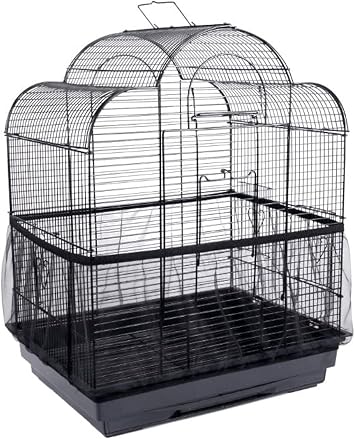 4 Colors Bird Cage Cover Bird Cage Cover Seed Catcher Ventilated Nylon Mesh Birdcage Shell Seed Catcher Large Size Bird Cage Seed Catcher Seeds Guard #2