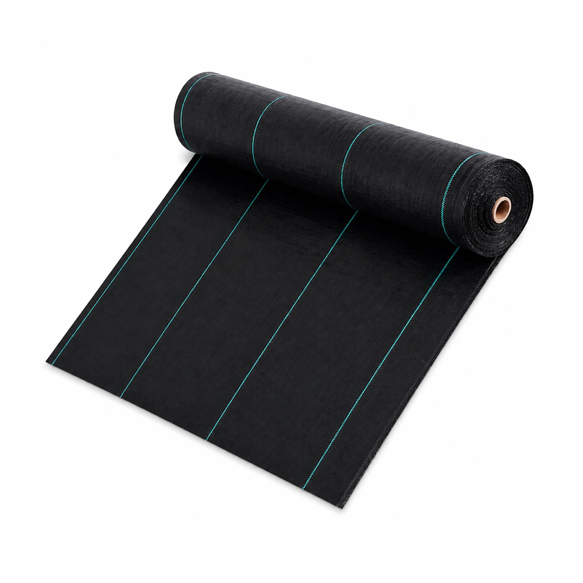 simpa Weed Control Fabric Membrane 2m x 100m 125GSM, Heavy Duty Black Weed Suppressant Ground Cover for Garden Landscaping, Paths and Borders