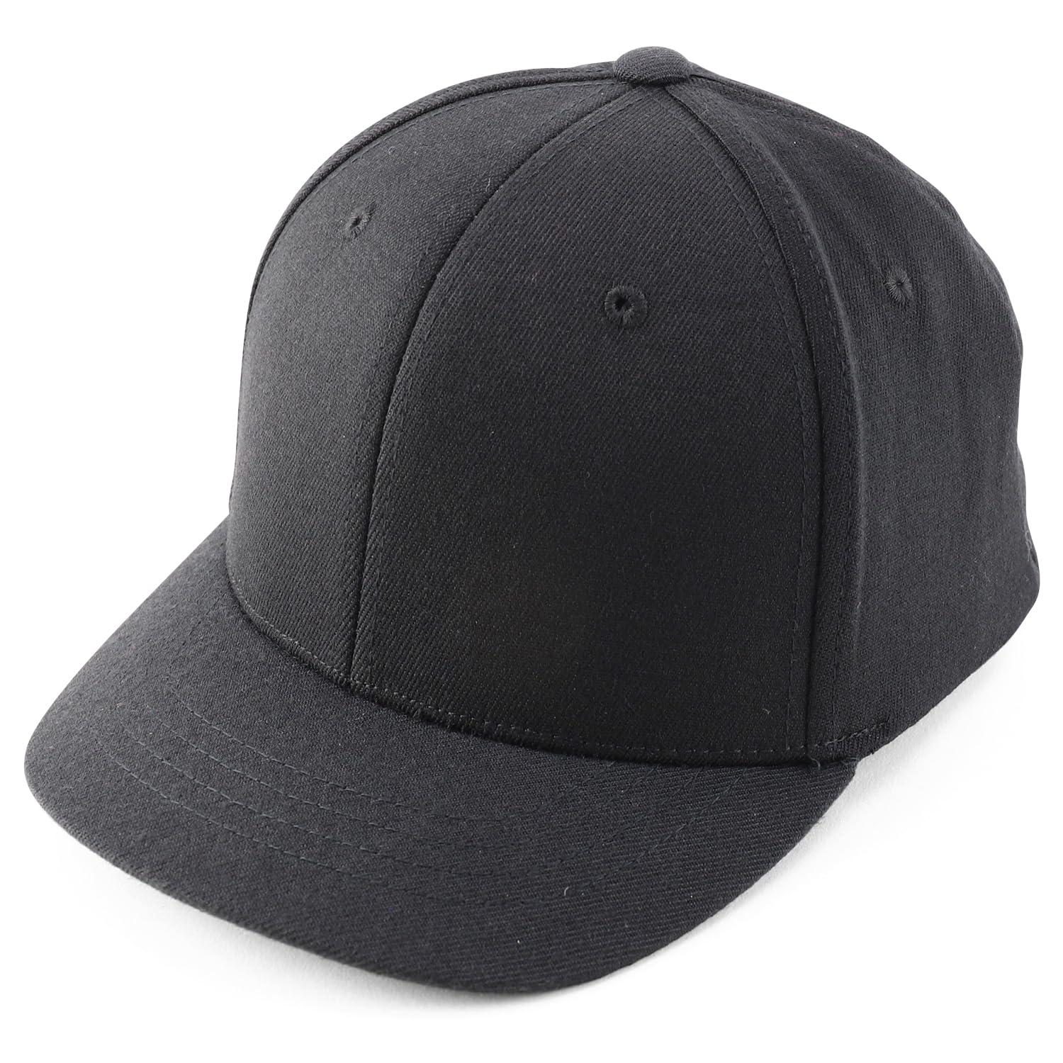Plain and Embroidered Wool Structured 6 Panel Umpire Fitted Flexfit Cap
