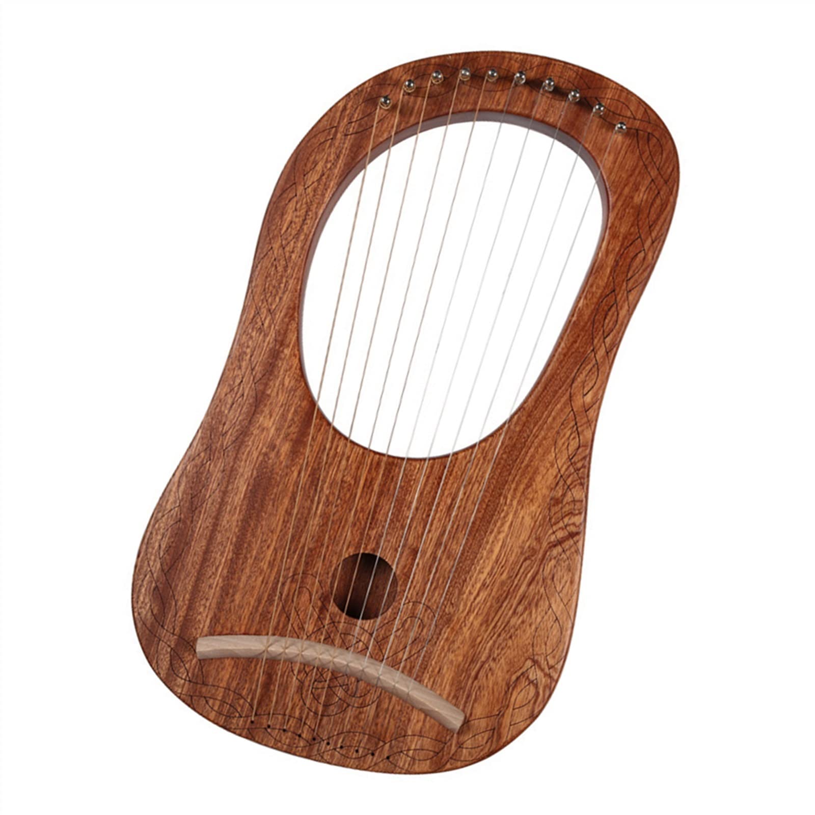 Arpa Strumenti Musicali A Lira A 10 Corde Arpa Professionale Tradizionale Portatile con Chiave per Accordatura