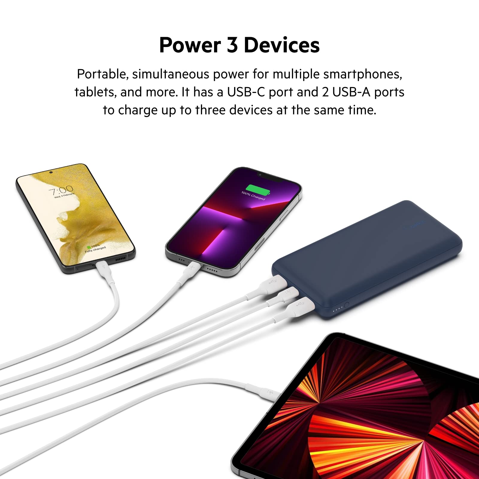 Buy Belkin Usb C Portable Charger 20000 Mah, 20K Power Bank With Triple