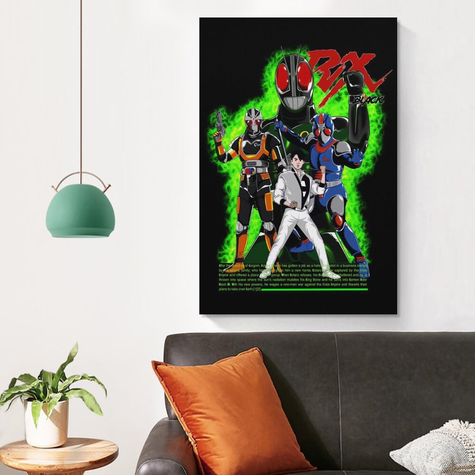 Amazon.co.jp: 仮面ライダーBLACK RX アニメポスター1 キャンバス