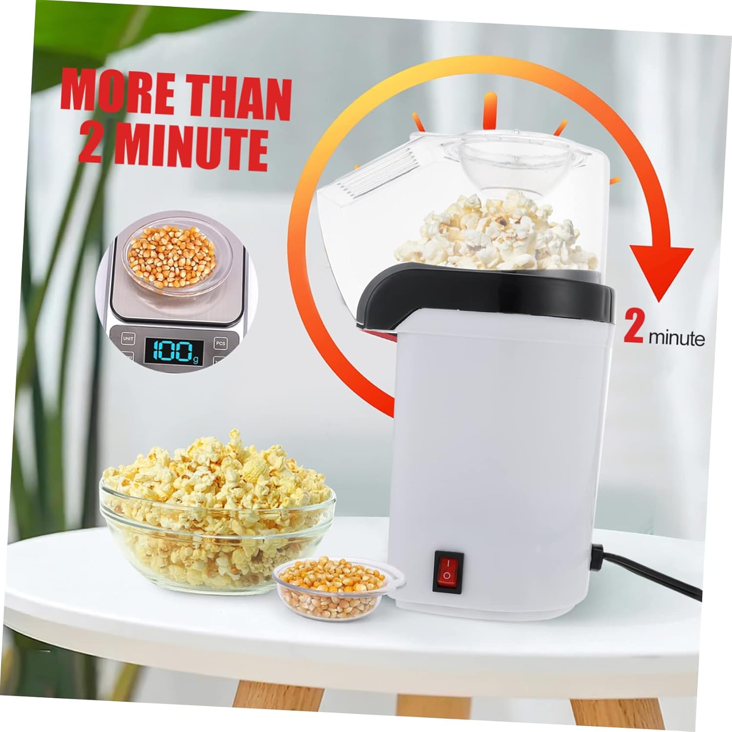 Popcorn Maker Machine for Home 110v Automatic Popcorn Maker Snack Machine for Home