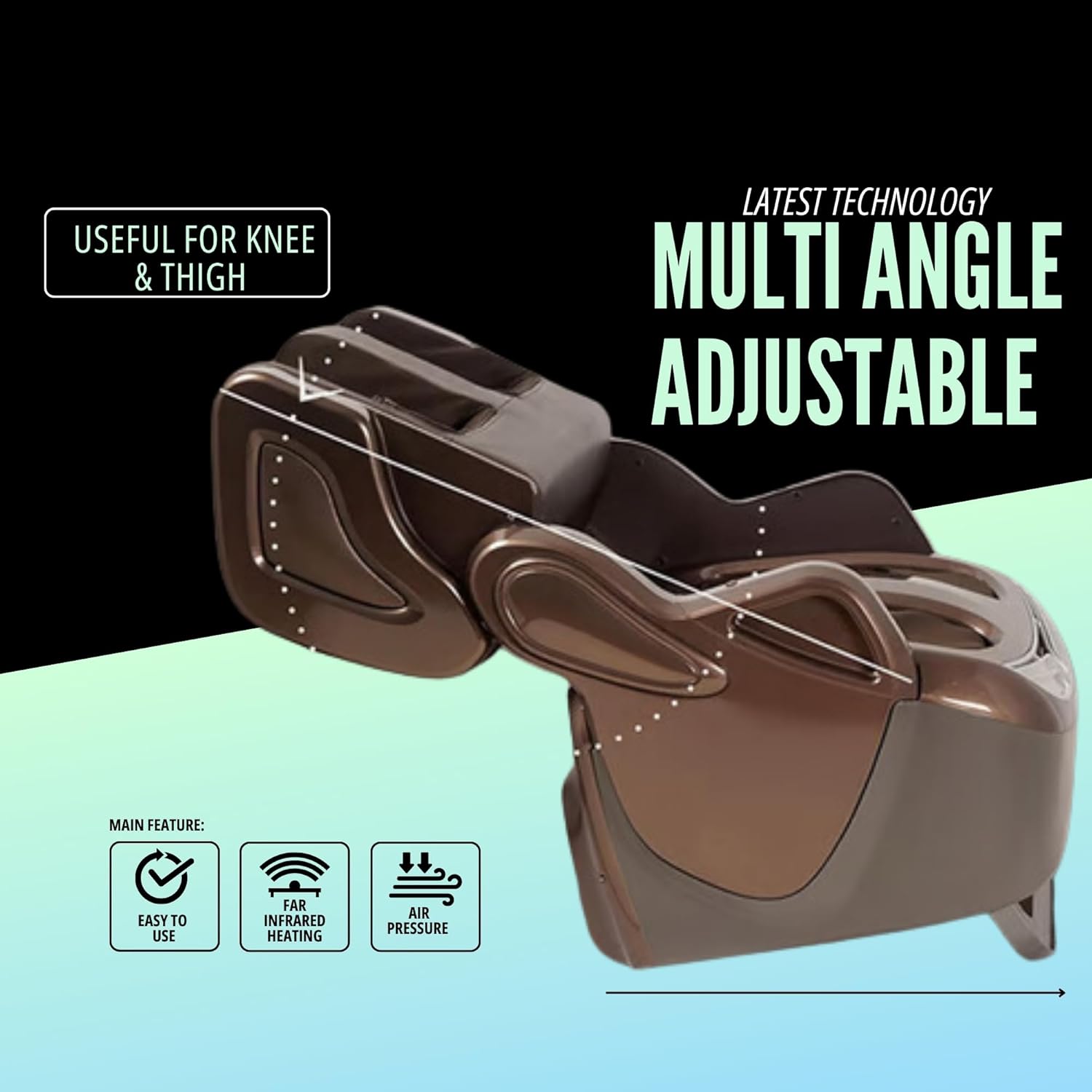 COMFIER Premium Foot Leg & Calf Massager With Air Pressure Far Infrared Heating For Kne Pain Relief With 36 Air Bags Shiatsu, Kneading, Vibration Foot Massage For Blood Circulation (2 Years Warranty) (BROWN)