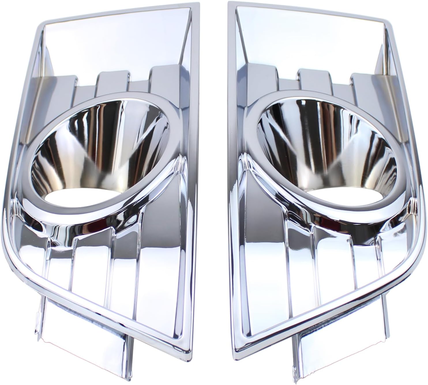 Pair Chrome Fog Light Bezel Cover Trims for Ford Edge 2007-2010 Left Driver and Right Passenger Side