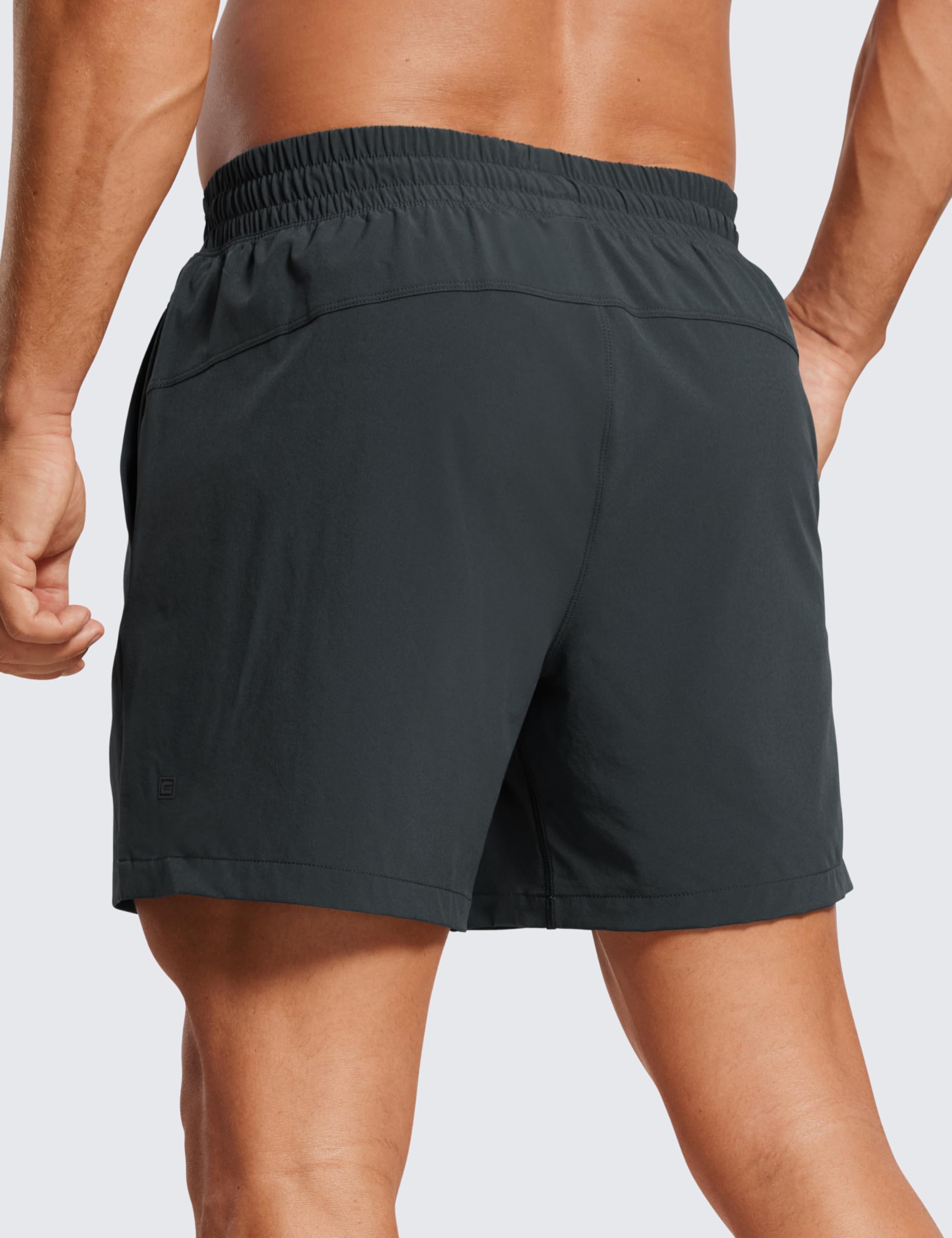 CRZ YOGA Męskie spodenki do biegania 2 w 1 5" - z podszewką do ćwiczeń szybkoschnące sportowe z kieszeniami