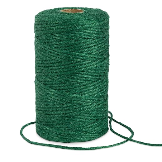 Garden Twine, 394 Feet 2mm Jute Twine,Baling Plant String,Gardening Jute for Climbing Plants,Tomatoes, Crafting Floristry 120-meter Green Hemp Rope, 2mm
