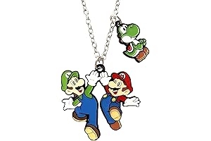 Anime Classic Super Mario Necklace Pendant Jewelry Gifts for Women Girls Kid Adults