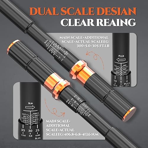 Vista 50 de SUZUME 3PCS Torque Wrench Set 72 Teeth Dual-Direction Adjustable Torque Wrench Dual-Scales 1/4 & 3/8 & 1/2-Inch ±3% Accuracy Click Torque Wrenches