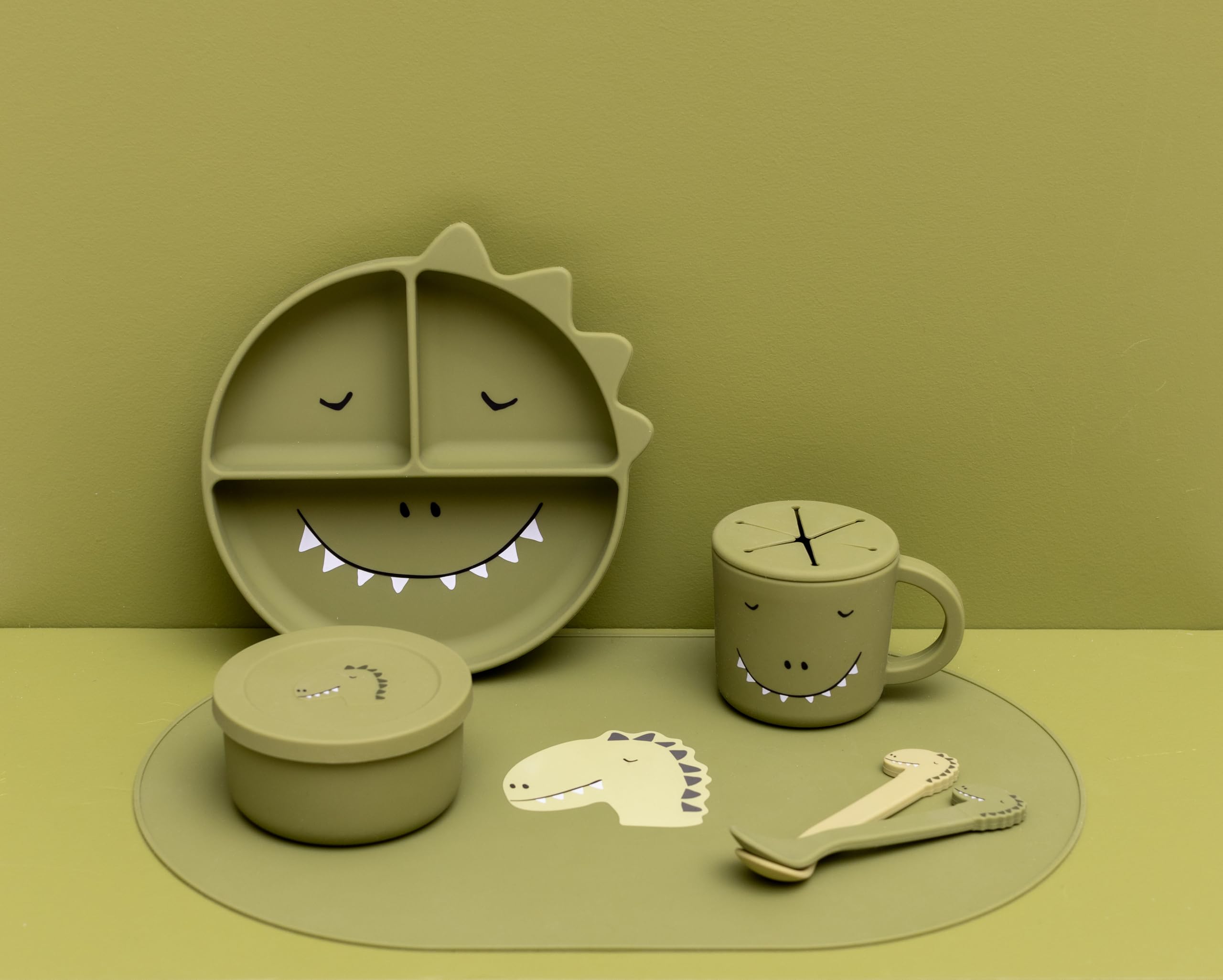 Trixie Silicone Spoon 2-Pack - Mr. Dino, Mr. Dino (Dinosaur), Small - Image 3