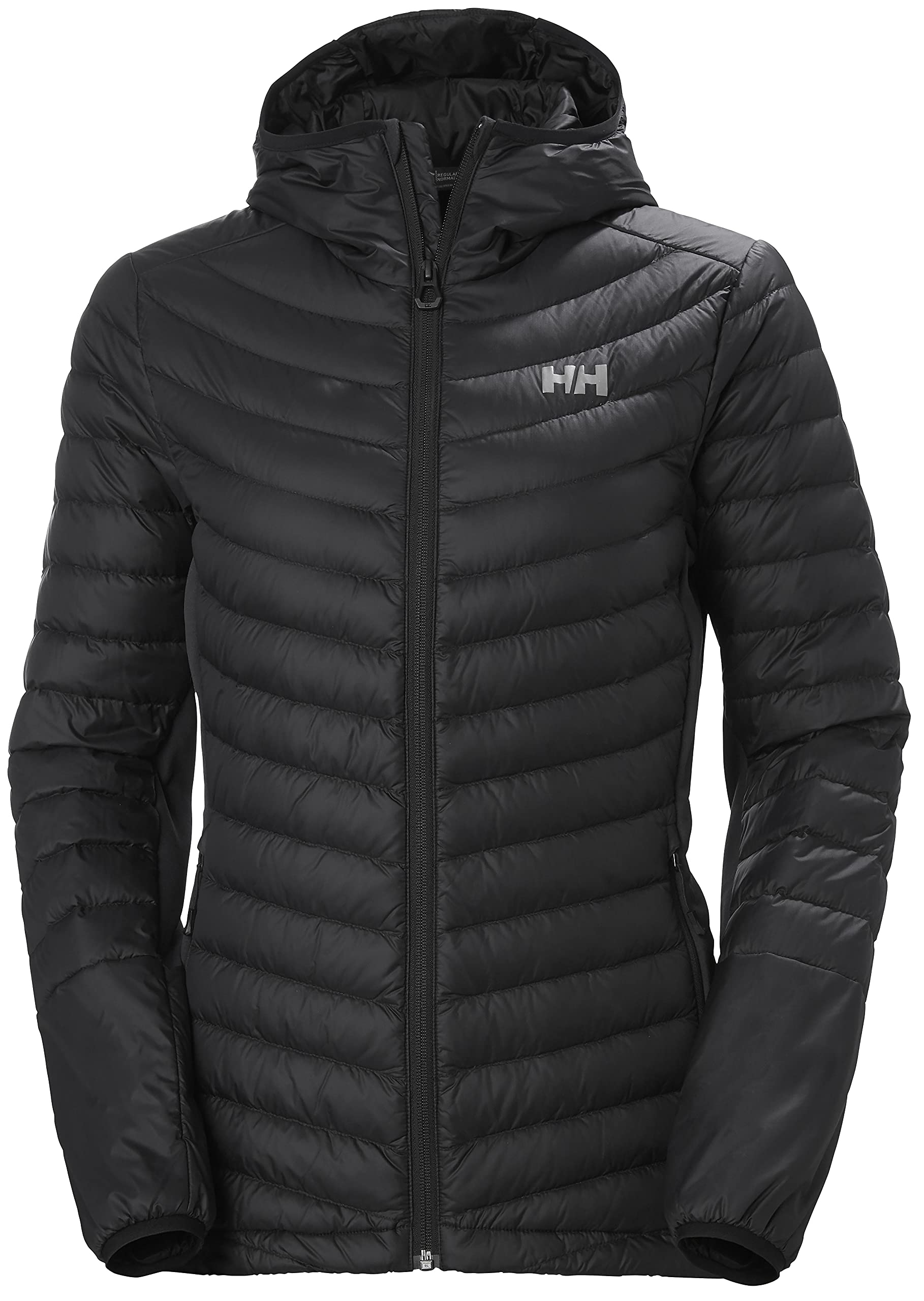 Helly Hansen Womens Verglas Hooded Down Hybrid Insulator Jacket, 991 Black, S