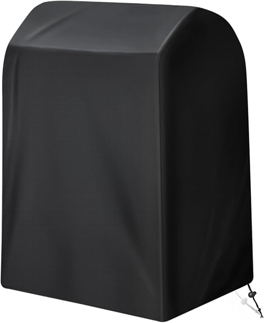 BBQ Cover Barbecue Grill Cover Waterproof - Heavy Duty 210D Oxford Fabric Outdoor Cover with Drawstring Windproof Dustproof UV Resistant Rip-Proof Black 80x66x100cm