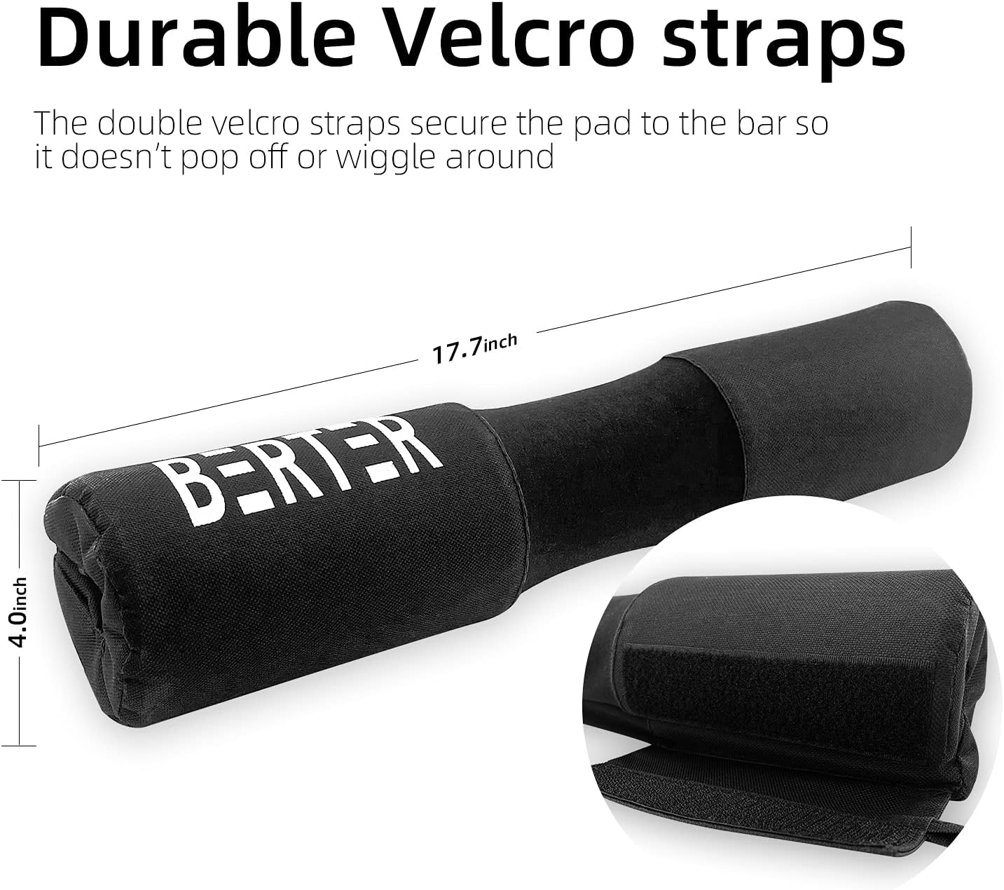 BERTER Barbell Pad for Hip Thrust and Squats Lunges - Foam Sponge Squat Bar Pad - Neck & Shoulder Protective Pad for Hip Training Fit Standard and Olympic Bars (Pink)