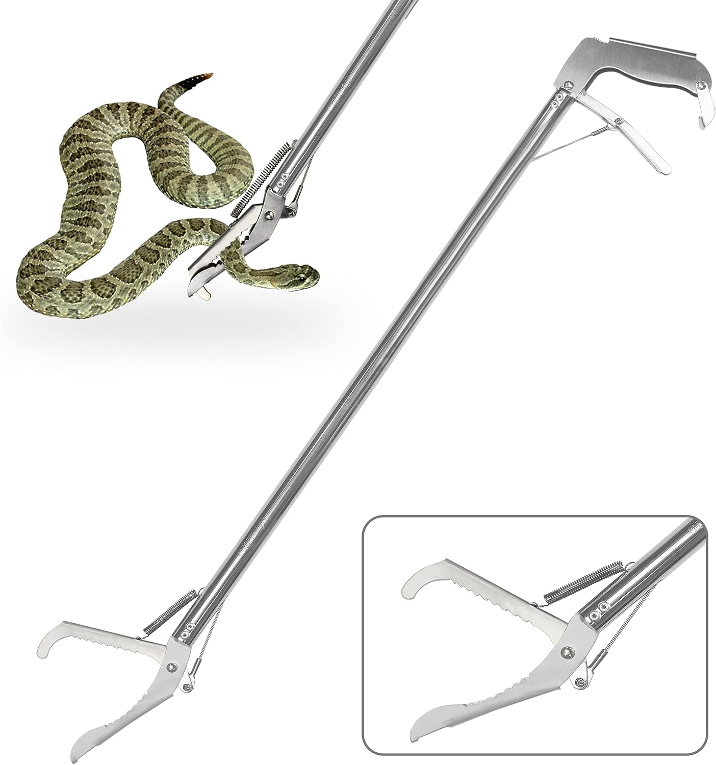 CXCESNS 60" Professional AllAluminum Alloy Snake Tongs