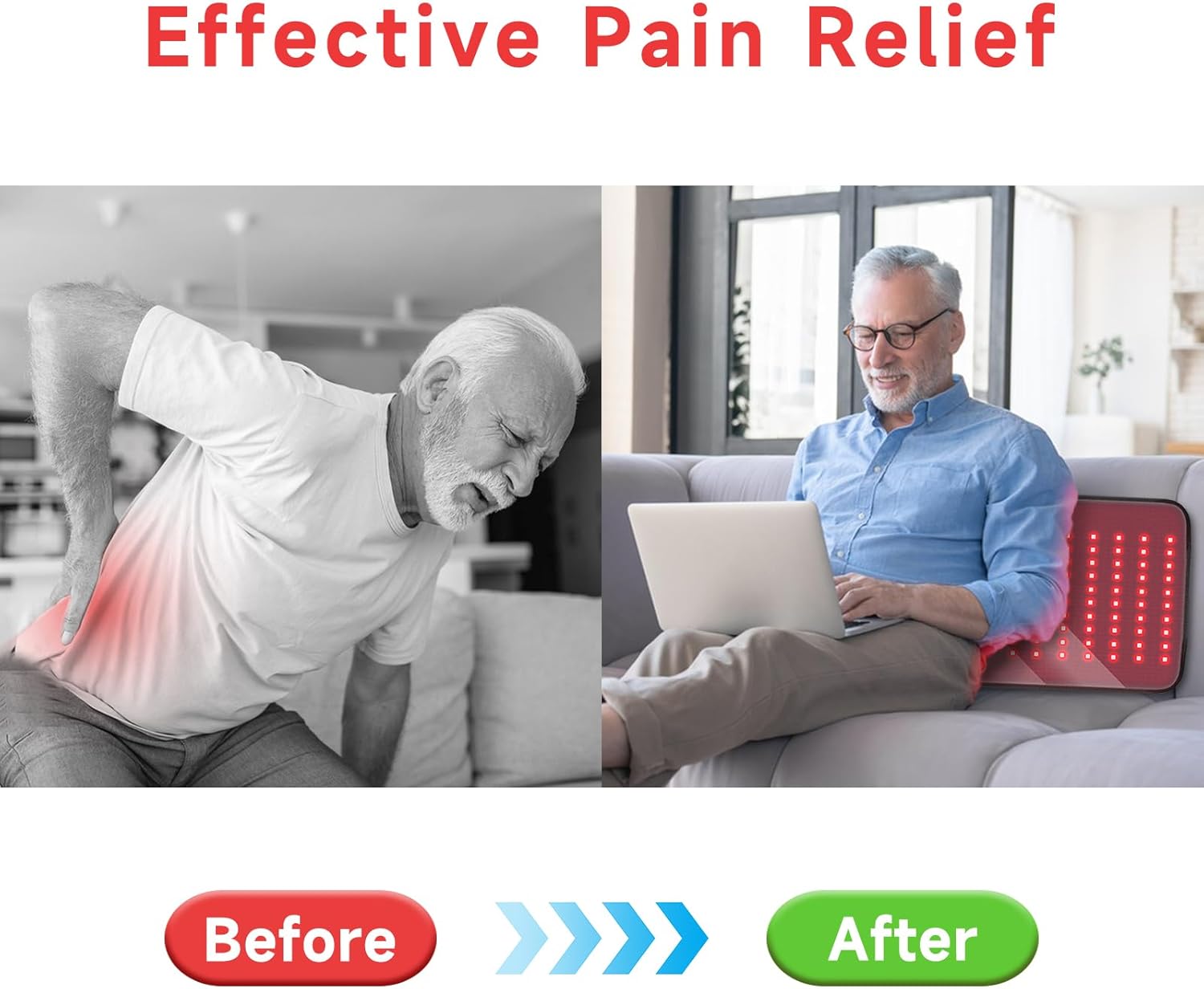 2026 Upgraded Red Light Therapy Pad for Body, FSA/HSA Eligible Red Light Therapy Belt with Timer, 24" x 12" Near Light Mat 660nm&850nm Infrared Light Therapy Wrap for Back Shoulder Muscle Pain - Image 7