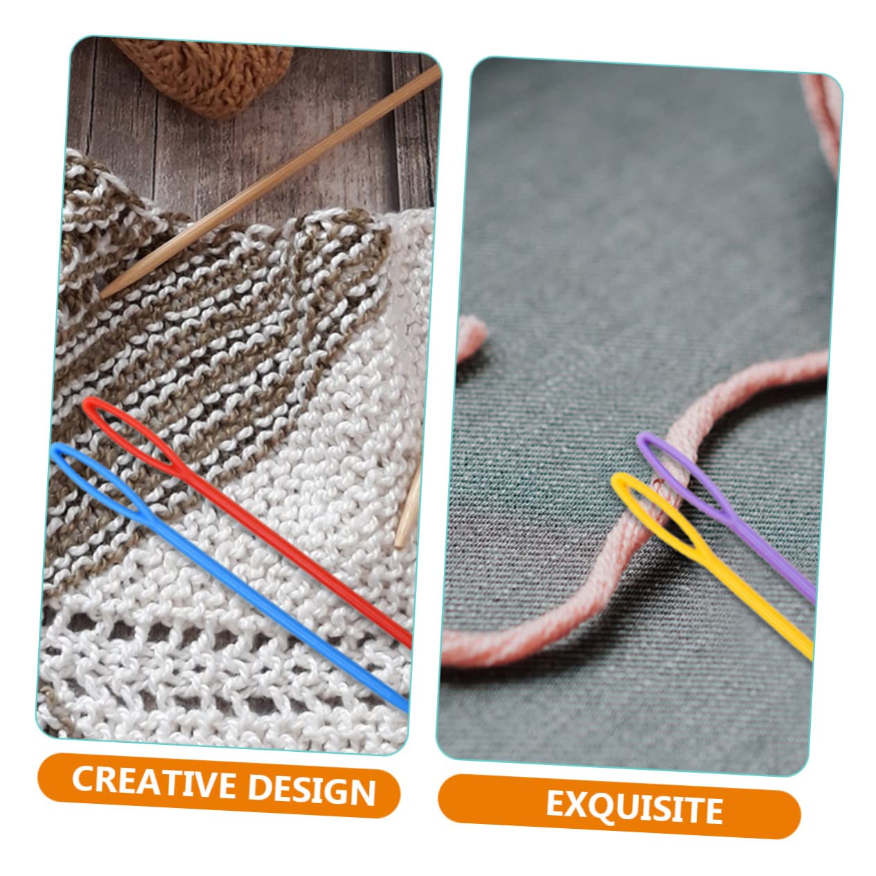 STOBOK Bunte Hand-nähnadeln Große Augen Für Und -projekte Für Stricken Sticken Und Kunsthandwerk