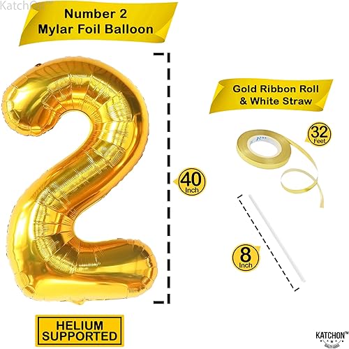 Miniatura 1120 de KatchOn, Globo dorado gigante del número 8 de 40 pulgadas, globo dorado del número 8 para decoraciones de cumpleaños de 8 años para niñas